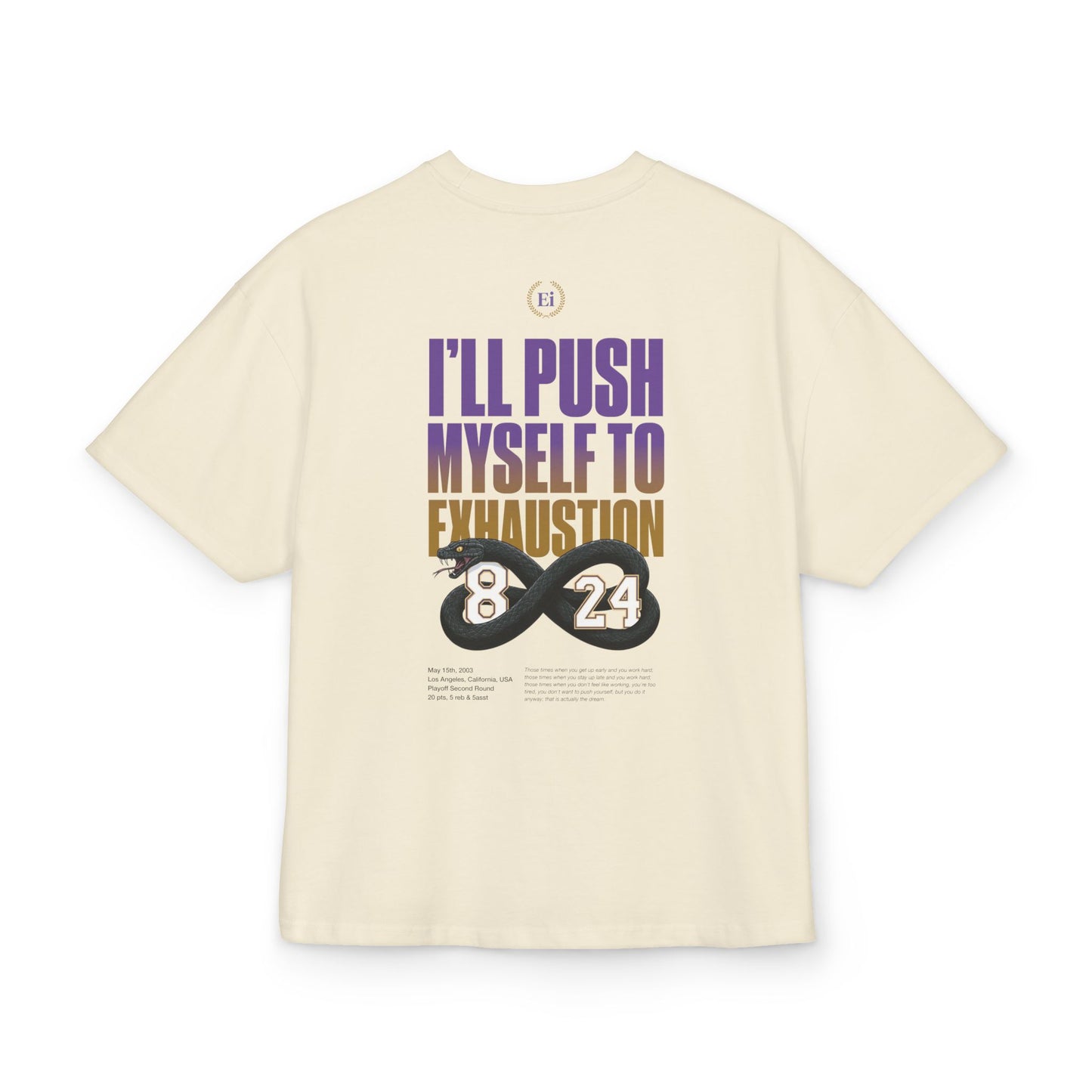 I'll push myself to exhaustion - Oversize - Espalda