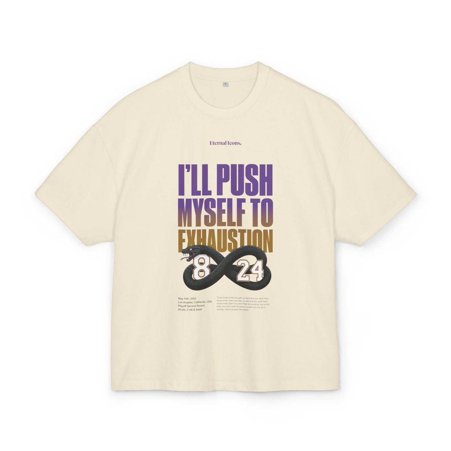 I'll push myself to exhaustion - Oversize - Frente